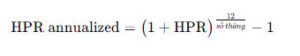 Annualized HPR